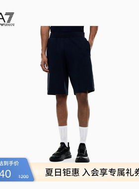EMPORIO ARMANI/阿玛尼EA7/夏季新款男松紧腰直筒运动百慕大短裤