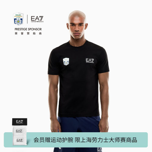 EA7/阿玛尼男士圆领短袖网球T恤