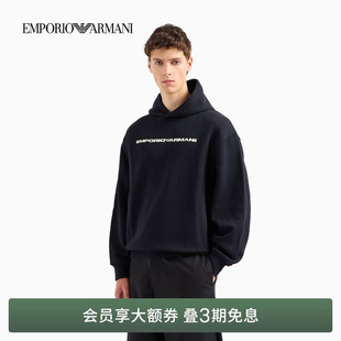 连帽套头宽松落肩运动休闲卫衣 阿玛尼男女情侣款 EMPORIO ARMANI
