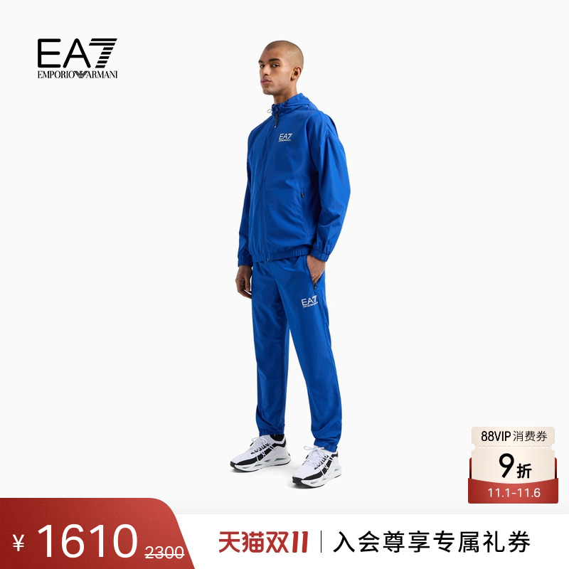 EMPORIO ARMANI/阿玛尼EA7/秋冬新款男士连帽开衫网球运动套装