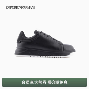 EMPORIO 阿玛尼男士 轻户外拼接绑带低帮休闲运动厚底鞋 ARMANI