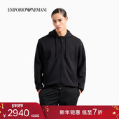 阿玛尼秋冬男女情侣双面穿开衫 EMPORIO ARMANI 连帽拉链卫衣外套