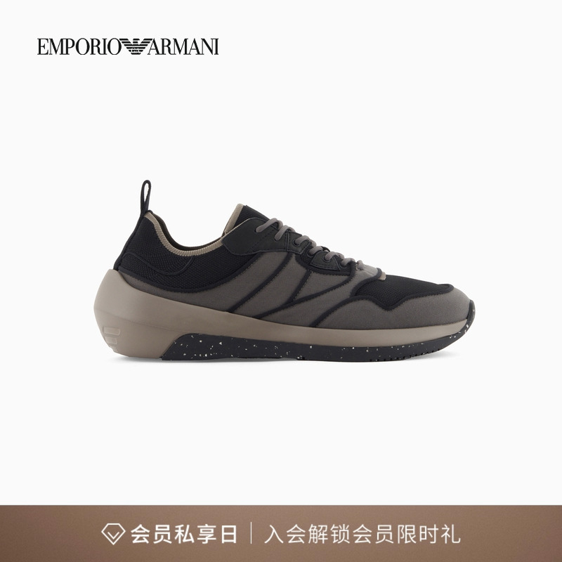 阿玛尼男士低帮轻便运动休闲鞋