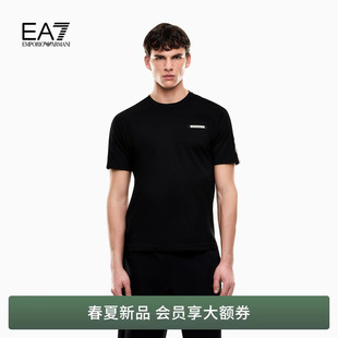 纯棉圆领短袖 EMPORIO 撞色T恤 男士 26年春夏新款 ARMANI 阿玛尼EA7