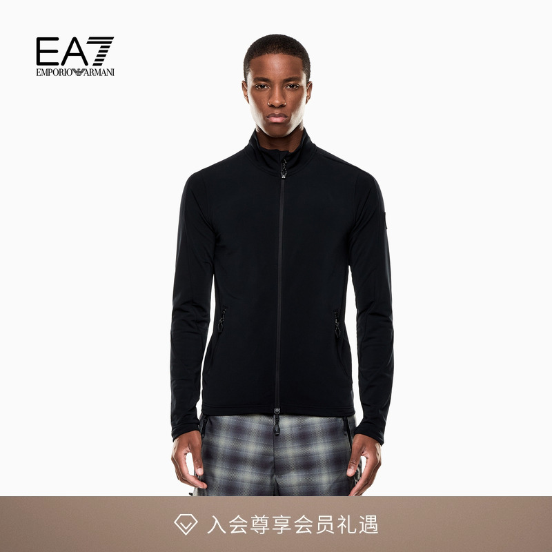 EA7/阿玛尼男士滑雪拉链开衫卫衣