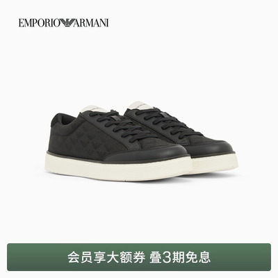 阿玛尼男士系带板鞋运动休闲鞋
