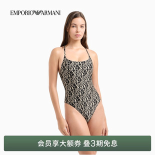 连体泳衣 阿玛尼春夏女士可调节交叉背面满印时尚 EMPORIO ARMANI