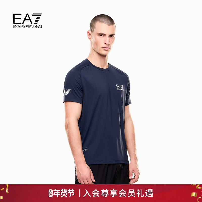 EMPORIO ARMANI/阿玛尼EA7/秋冬男新年训练网球圆领短袖正肩薄T恤,男装,T恤,淘宝优惠券,粉丝福利购,淘宝优惠卷