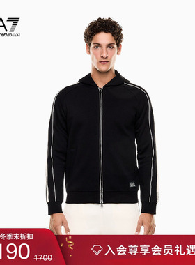 EMPORIO ARMANI/阿玛尼EA7/秋冬新款男加绒拉链开衫卫衣夹克外套