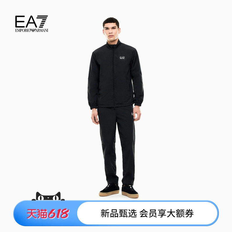 EMPORIO ARMANI/阿玛尼EA7/26秋季新款男士立领开衫长裤运动套装