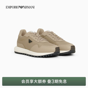 波状鹰标轻户外绑带低帮休闲运动鞋 阿玛尼男士 ARMANI EMPORIO