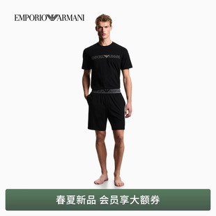 新款 EMPORIO 阿玛尼26年夏季 短裤 家居睡衣套装 短袖 ARMANI 男士