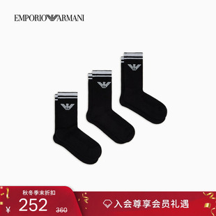 三双装 EMPORIO 男士 阿玛尼秋冬新款 商务耐穿中筒袜棉袜 ARMANI