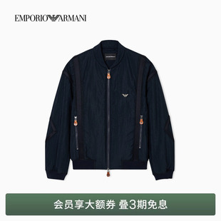 短款 EMPORIO 男士 阿玛尼26年春夏新款 棒球领拉链棉服外套 ARMANI