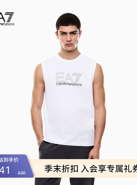 EMPORIO ARMANI/阿玛尼EA7/夏季新款男士圆领印花运动风纯棉背心