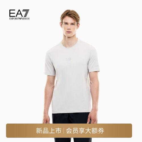 EA7/阿玛尼男士圆领短袖印花T恤