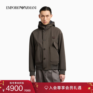 男士 阿玛尼秋冬新款 可拆连帽双层门襟夹克外套 ARMANI EMPORIO