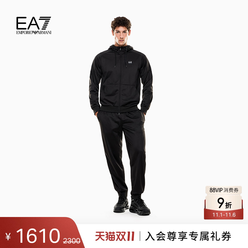 EMPORIO ARMANI/阿玛尼EA7/秋冬新款男士加绒开衫卫裤运动套装