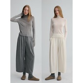 羊毛松紧腰毛呢宽松随性松弛气球九分裤 MAISON CECILE四色