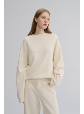 MAISON CECILE 两色|宽松卫衣感重工耗时廓形简约松弛针织毛衣