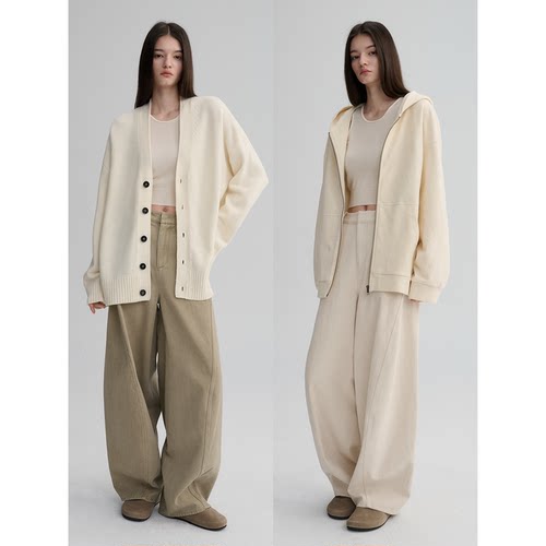 MAISON CECILE 五色|弧形裁剪高级感做旧水洗宽松显瘦休闲工装裤