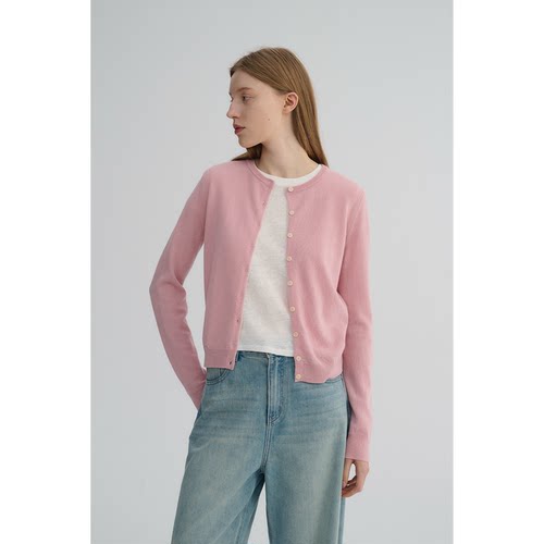 早春羊毛针织上衣开衫