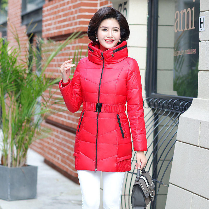 凱慕獅反季清倉翻立領脫卸腰帶中長款中年女士羽絨服女裝冬裝外套在類目 女裝/女士精品, 羽絨服中 - 來自Buy2taobao.com提供專業的淘寶代購服務