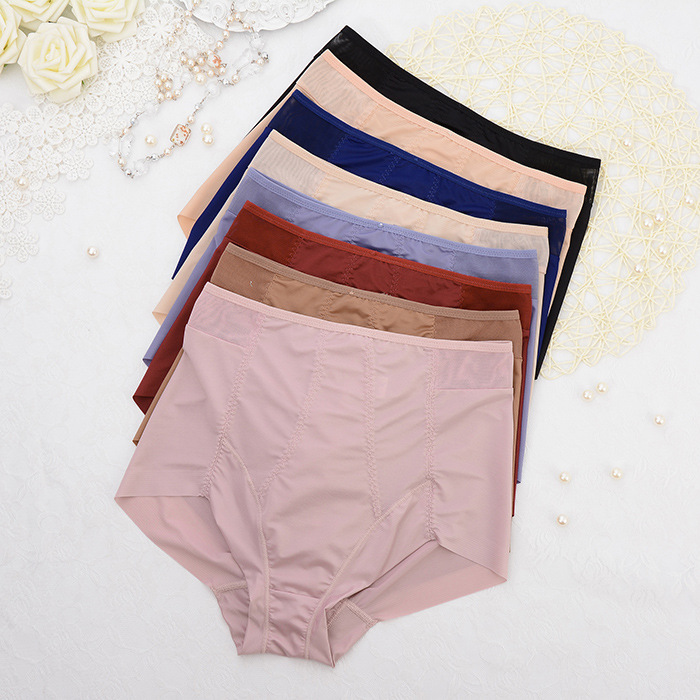 出口日本束腰收腹提臀包臀冰丝塑身无痕纯棉裆女士平角运动内裤