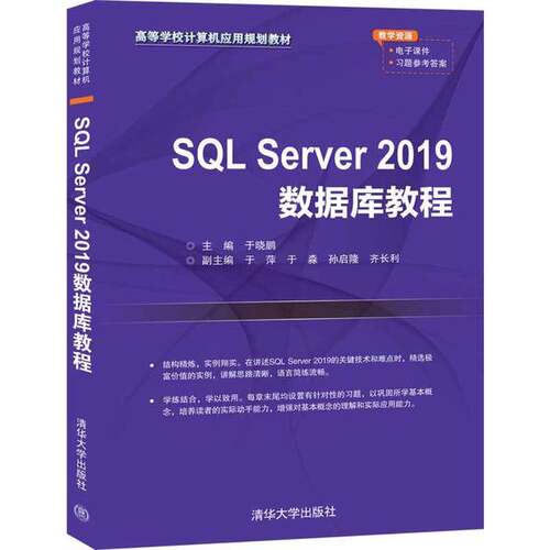 正版SQL Server 2019数据库教程（高等学校计算机应用规划教材）于晓鹏、于萍、于淼、孙启隆、齐长利清华大学出版社