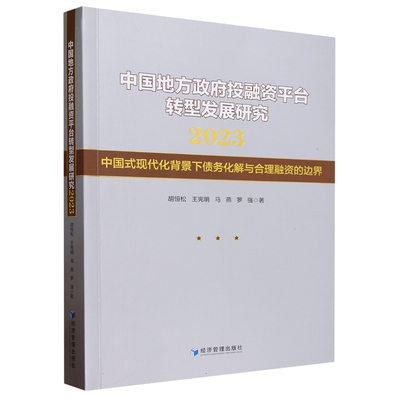 正版包邮  中国地方政府投融资平台转型发展研究2023胡恒松 王宪明 马燕 罗强