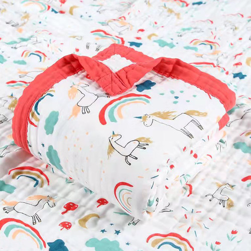 纯棉纱布婴儿浴巾儿童毛巾被盖毯