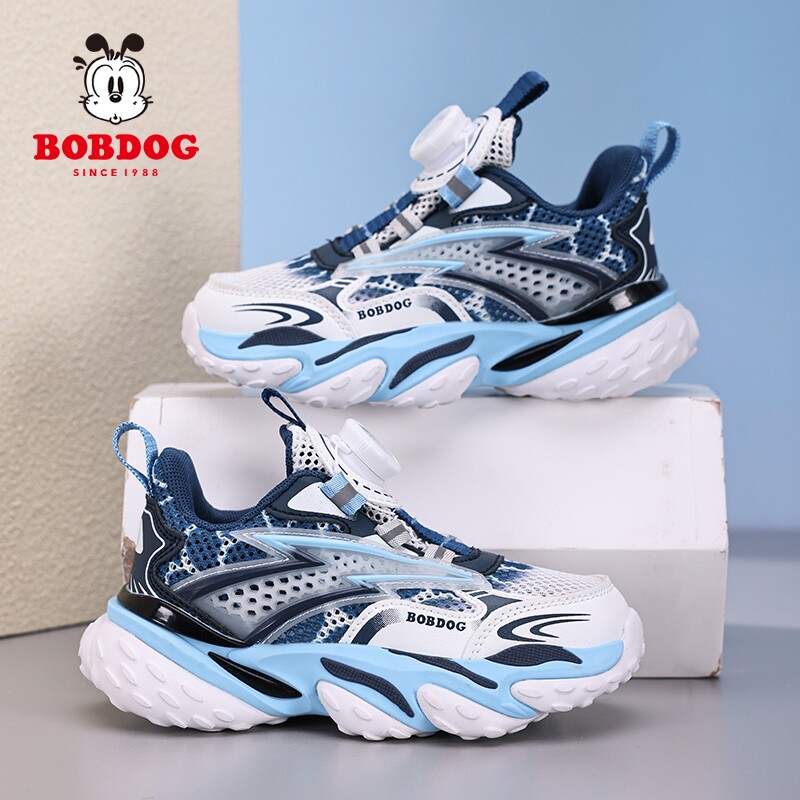 巴布豆男童鞋运动鞋夏季单网面小学生透气男孩子中大童儿童跑步鞋