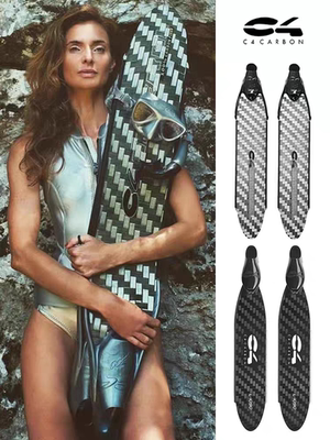 意大利新款C4 SIDERAL辛德拉碳纤维自由潜水渔猎长脚蹼现货