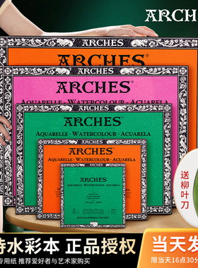 阿诗水彩本棉浆水彩纸8k300g16k细纹中粗纹艺术家级水彩专业画纸