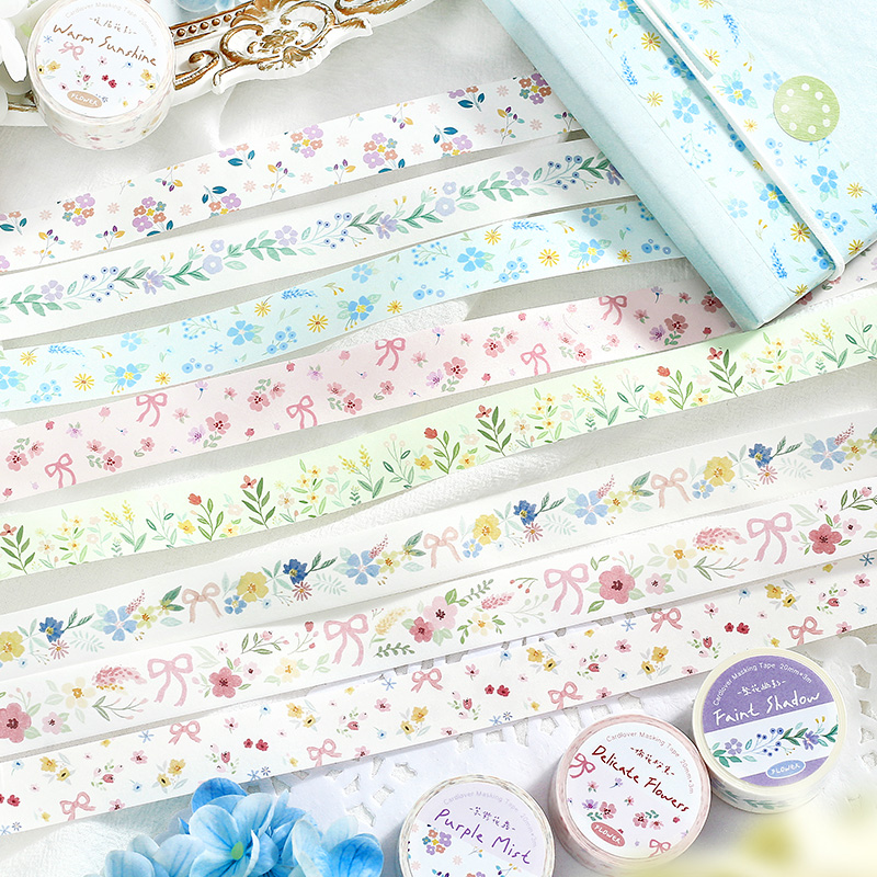 微风传花信系列和纸胶带春天素材