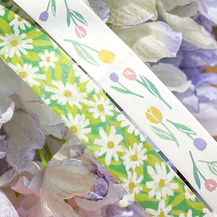 田园风格小碎花和纸胶带 斑斓花梦系列手账边框素材拼贴套装diy造景装饰贴纸日记装扮手工材料贴画小清新