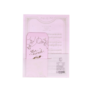 拾光原创浪漫情人节复古系列信纸信封套装 夜莺与玫瑰 烫金信笺唯美书信带横线花叶集信札感谢信