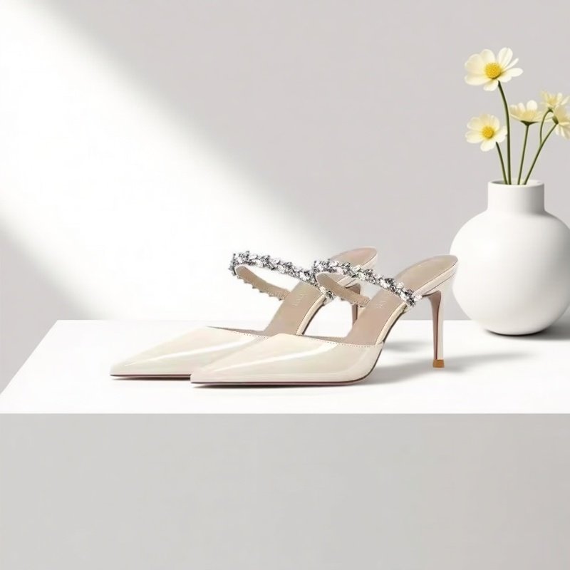 绝美气质半拖鞋女休闲尖头细跟米兰达高跟鞋Lolita时装女鞋配裙子,女鞋,其他拖鞋,淘宝优惠券,粉丝福利购,淘宝优惠卷