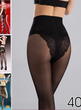 曼姿6090连裤袜春秋薄款40D性感比基尼防勾丝袜加大分码加长6097