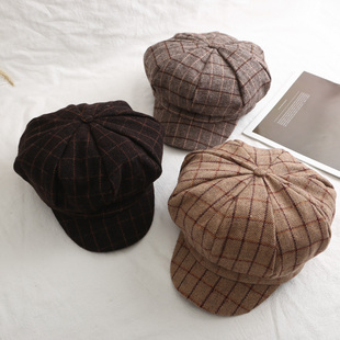 可爱宝宝帽子男韩版潮春秋儿童帽子女贝雷帽男童八角帽女童鸭舌帽