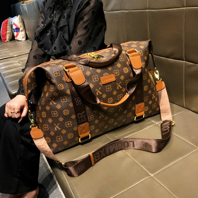 香港品牌复古时尚印花休闲旅行包