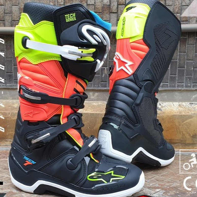 a星alpinestars越野摩托车靴子t7赛车鞋tech7越野靴防摔林道耐力