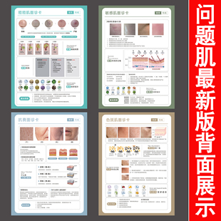 皮肤问题性肌肤面诊单定制皮肤管理祛痘敏感肌抗衰分析诊断咨询表