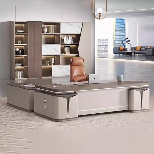 办公桌老板桌轻奢高级感