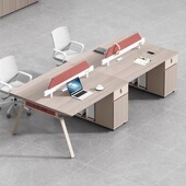 职员桌办公桌椅组合简约双人四人位工位屏风卡座办公室员工电脑桌