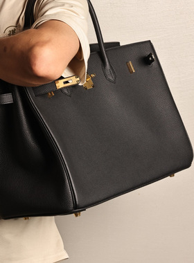 铂金40，黑色Togo皮，金扣实拍