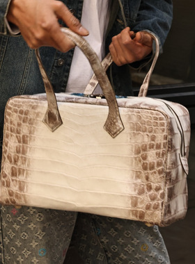 Victoria35，法国喜马拉雅鳄鱼皮，实拍现货