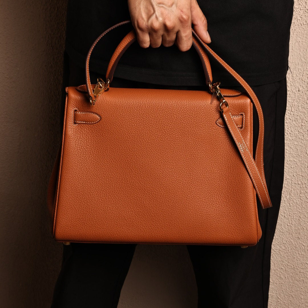 Kelly32内缝，金棕色Togo皮，客订出货