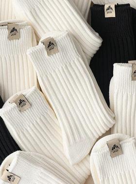 余文乐同款袜子男士百搭加厚日系原宿粗线袜中筒秋冬长筒袜ins潮