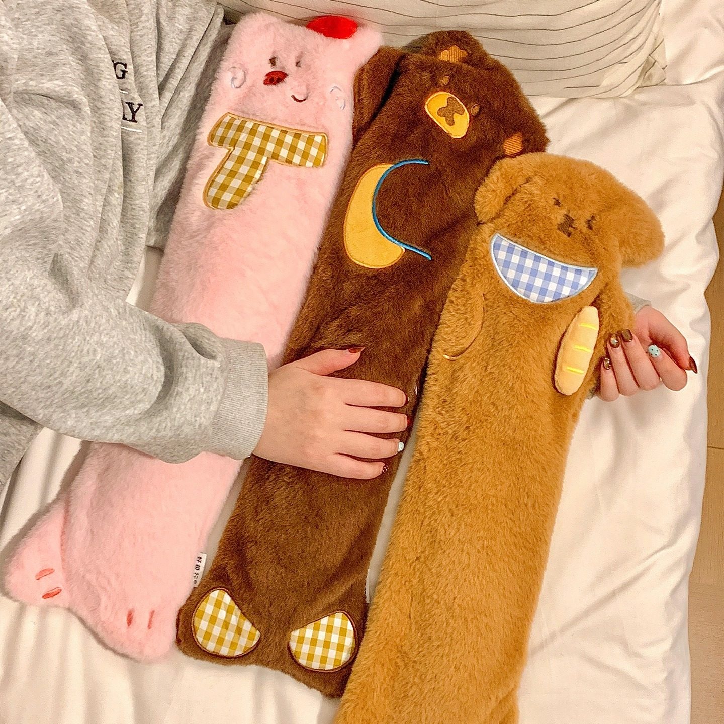 可爱长条注水热水袋加厚大号暖水袋女冬季被窝专用暖宝宝2025新款,居家日用,热水袋,淘宝优惠券,粉丝福利购,淘宝优惠卷